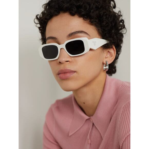 Prada Eyewear Squareframe Acetate Sunglasses - Ivory - Picture 1 of 5
